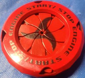 lot 22632 image: Universal Spinning Push Start Button Cover (Red)