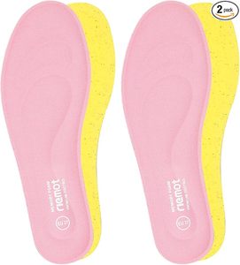 lot 22669 image: 2-Pack Memory Foam Replacement Insoles (Pink)