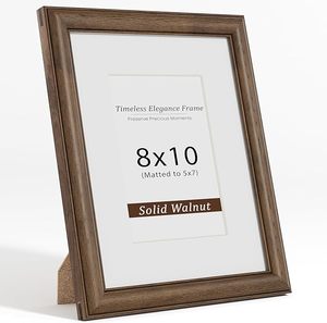 lot 22670 image: Handcrafted USA-Sourced Walnut Picture Frame (8x10)