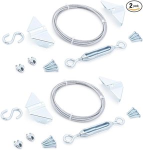 lot 22676 image: 2-Pack Durable Anti-Sag Gate Kit for Wooden Fences