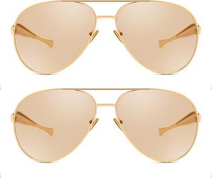 lot 22688 image: Oversized Retro Aviator Sunglasses (B0311)