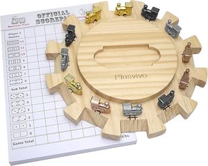 lot 22692 image: Mexican Train Dominoes Accessories Set- No Metal Trains included