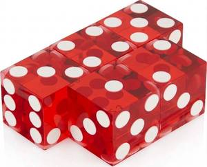 lot 22696 image: Set of 4 Professional 15MM Casino Dice