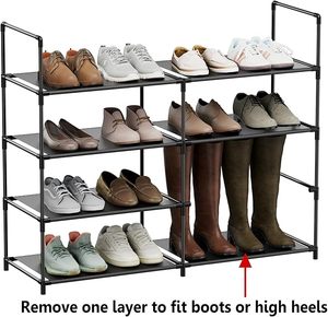 FIDUCIAL HOME 4-Tier Stackable Shoe Rack