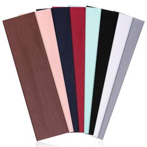 lot 9339 image: 8-Pack Non-Slip Stylish Cotton Headbands for Women