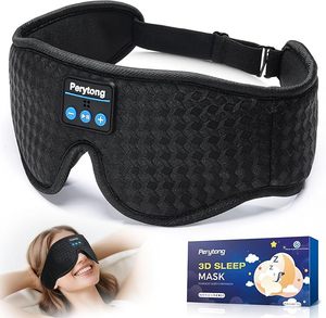 lot 9347 image: Perytong Bluetooth 5.4 3D Sleeping Headphones  Carbon Black