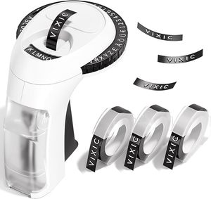 lot 9356 image: Retro Portable Embossing Label Maker  3-Pack Tape Bundle