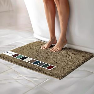 lot 9362 image: Muddy Mat� Extra-Thick Chenille Bath Rug  Beige (24 x 36)