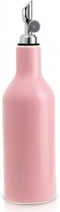 lot 9375 image: Ceramic Pink Olive Oil & Coffee Syrup Dispenser  Weighted Auto-Flip Pourer