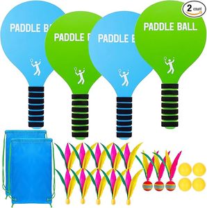 lot 9382 image: Funny 2-Set Paddle Ball Game - Outdoor Family Sports & Party Toys