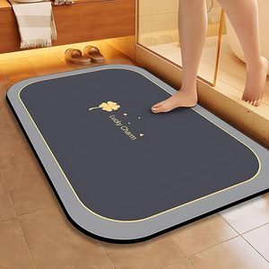 lot 9385 image: Diatomite Super Absorbent Bath Mat - Quick-Dry Non-Slip Shower Rug (15.8 x 23.6)