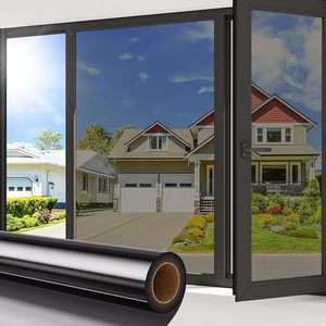 lot 9386 image: Daytime Privacy Window Film (Black-Silver) - 2-Roll Value Pack