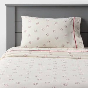 lot 3814 image: Full Baseball Kids Cotton Sheet Set - Pillowfort