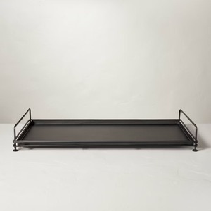 lot 3832 image: Decorative Metal Entryway Boot Tray Black - Hearth & Hand with Magnolia