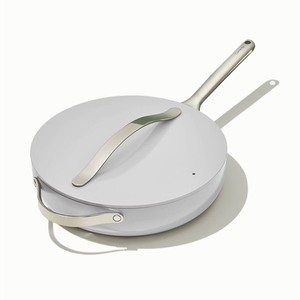 ** Retail $165.00** Caraway Home 4.5qt Saute Pan with Lid Gray: Nonstick Ceramic Cookware, Stainless Steel Handle, Induction Compatible