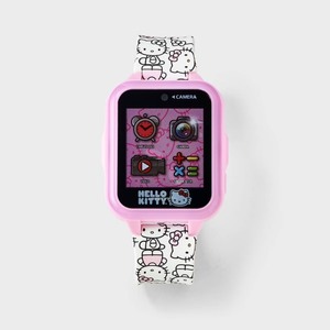 lot 3839 image: Girls Hello Kitty Light Up Interactive Smartwatch - PInk