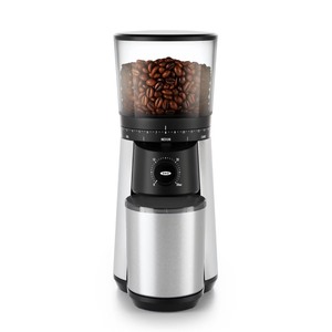 lot 2505 image: Retail $109.99 OXO BREW Conical Burr Coffee Grinder - Stainless Steel