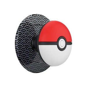 lot 2515 image: PopSockets Pokmon Magnetic Cell Phone Grip with MagSafe Adapter Ring - Puffy Pokeball Seigaiha