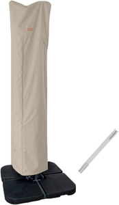 lot 3033 image: Patio Umbrella Cover for 9ft-13ft Offset Umbrella, Water Resistant, Curved Cantilever and Straight Pole Parasol Outdoor Umbrellas Cover with Zipper and Rod