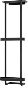 lot 3036 image: Wall Mounted Bathroom Towel Storage, 36.4 Inch Towel Rack for Bathroom with Shower Caddy and Metal Shelf (Black)