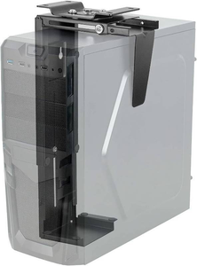 lot 3038 image: Suptek Adjustable Under Desk PC Mount - Heavy Duty Steel CPU Holder w360 Rotation, Space-Saving Design