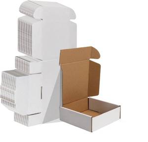 lot 3046 image: 30 PCS White Cardboard Shipping Boxes (Dimensions - 6x6x2)