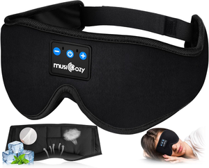 lot 3064 image: MUSICOZY Sleep Headphones, Bluetooth 5.4 Sleep Mask Headband Headphones Sleeping Eye Mask, Wireless Music Earbuds Earphones with HD Stereo Speakers for Side Sleepers, Cool Gadgets Unique Gift