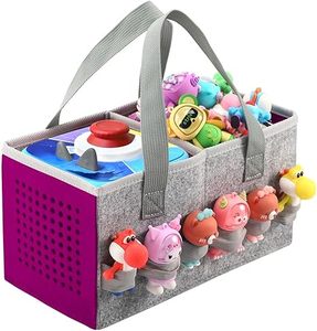 lot 22717 image: Felt Travel Carrying Case for Toniebox & Figures - Gray  Purple