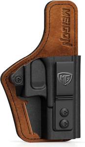 Hellcat Pro IWB Kydex Leather Hybrid Holster - Comfort Foam Pad & Optics Cut