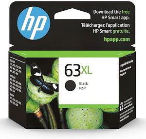 lot 22732 image: HP 63XL Black High-Yield Original Ink Cartridge (F6U64AN)