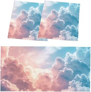 lot 22733 image: 2-Pack Cloud Magnetic Fluorescent Light Covers - Soft Light Filters