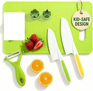 lot 22735 image: 7-Piece Montessori Kids Kitchen Knife Set - Real Cooking Tools & Recipes