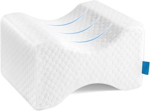 lot 22737 image: Ergonomic Memory Foam Knee Pillow - Spinal Alignment & Sciatica Relief