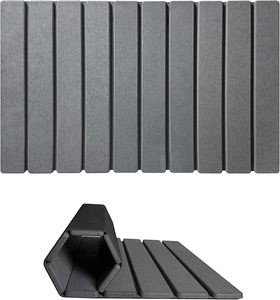 lot 9406 image: Foldable Diatomaceous Earth Bath Mat  Quick-Drying Stone Shower Mat (23.6 x 15.4)