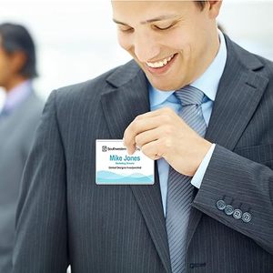 lot 9410 image: Printable Name Badge Inserts  240 Pack White Name Tag Refills (3 x 4)