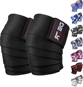 lot 9417 image: Heavy-Duty Knee Wraps for Weightlifting  Professional Powerlifting & Squat Support