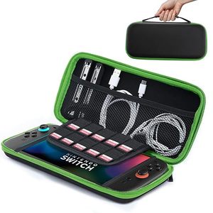 lot 9418 image: Hard Shell Carrying Case for Nintendo Switch 2 (7.9 Model)  Portable Green Travel Pouch