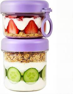 lot 9437 image: On-the-Go Yogurt Parfait Cup (26 oz)  Leak-Proof Breakfast Container