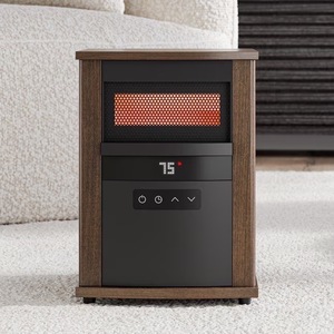 lot 3875 image:  Retail $129.99 Utilitech Utilitech 1500 -Watt Infrared quartz Cabinet Indoor Electric Space Heater with Thermostat with Remote