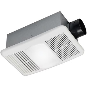lot 3886 image: Utilitech 1.5-Sone 80-CFM White Lighted Bathroom Fan and Heater