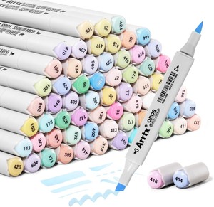 **Retail $69.99** Arrtx Pastel Markers Oros 66 Colors, Oros Dual Tip(Brush & Chisel) Sketch Art Markers for Artist Adult,for Sketching, Coloring, Calligraphy,Drawing