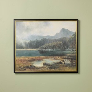 lot 2564 image: 20x24 Horizontal Landscape Mountain Framed Wall Art - Hearth & Hand