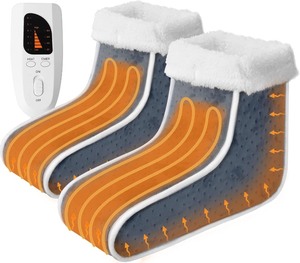 lot 2581 image: 2022 NEW Split Electric Foot Warmer Under Desk for Man Woman, Foot Warmer with Soft Inner Lining, Fast Heating Technology, 6 Levels Temperature Setting, 4 Levels Timer, Home Office Indoors, Best Gifts