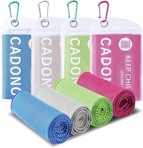 lot 2586 image: 4 Pack Cooling Towel (40x12), Soft Breathable Chilly Towel, Ice Towel, Microfiber Towel for Yoga, Sport, Running, Workout,Gym, Camping, Fitness, Workout & More Activities(Multicolor)