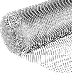 lot 2593 image: 12 x 48 x 100FT Silver Hardware Cloth - Hot-Dip Galvanized Chicken Wire Fencing, 19 Gauge Welded Wire Mesh Roll for Chicken Coop, Rabbit, Snake, Deer Fencing and GardenTree Protection