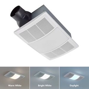 lot 3904 image: Retail $326.99 Broan PowerHeat 2.0-Sone 110-CFM Bright White Lighted Bathroom Fan and Heater