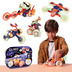 lot 3911 image: Clixo Space Mission Pack Educational Magnetic Building Toys, Creative Thinking & Fine Motor Skills Development