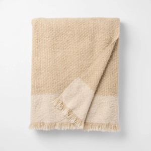 lot 3946 image: 50x60 Tonal Woven Boucle Throw Blanket Cream - Threshold designed with Studio McGee