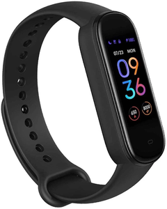 lot 3074 image: Band 5 Activity Fitness Tracker, Alexa Built-In, Blood, Oxygen, Heat Rate, Sleep, and Stress Monitoring with 15 Day Battery Lift (Black()