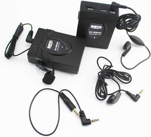 lot 3075 image: BOYA 2.4 GHz Wireless Lavalier Microphone DSLR, BY-WM24G Wireless Interview System with Real-time Monitor for Canon 6D Nikon Camera Sony Panasonic Camcorders DV Recorder YouTube Video Vlog Facebook